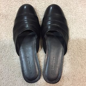 Jil Sander Black Leather Mules - women size 38